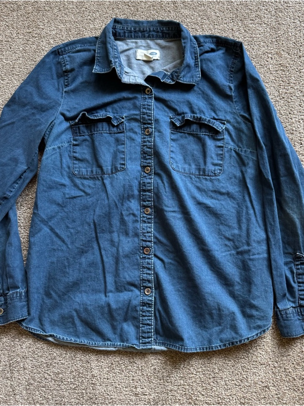 100% Cotton Old Navy Button Down Long Sleeve Shirts Lot of Three - Picture 2 of 13